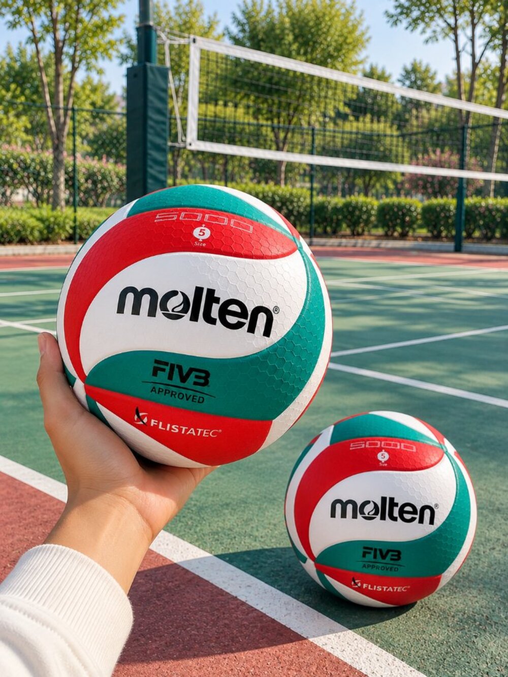 Set of 2 Molten V5M5000 Volleyballs (Official Size 5) (NWT)